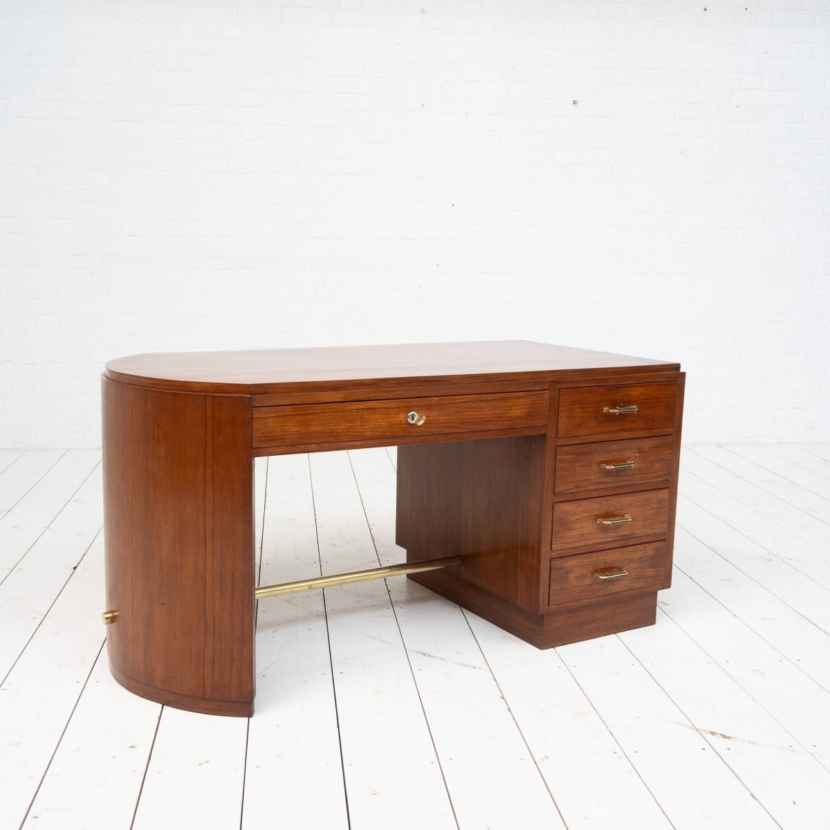 Bureau Art Déco en palissandre à 5 tiroirs – France, vers 1930