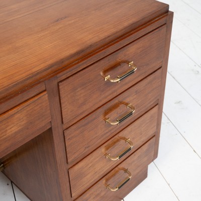 Bureau Art Déco en palissandre à 5 tiroirs – France, vers 1930