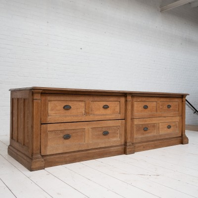French Oak Haberdashery Cabinet, C.1920