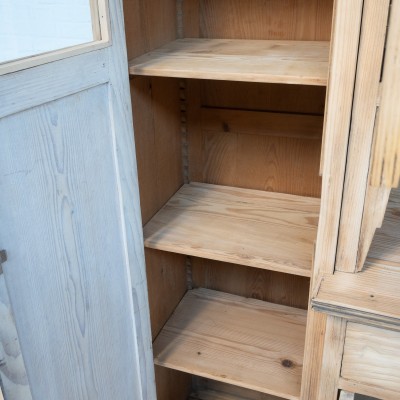 Large Glazed Pine Dresser c.1920