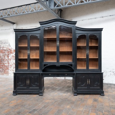 Art Nouveau Blackened Wood Bookcase, circa 1910