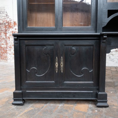 Art Nouveau Blackened Wood Bookcase, circa 1910