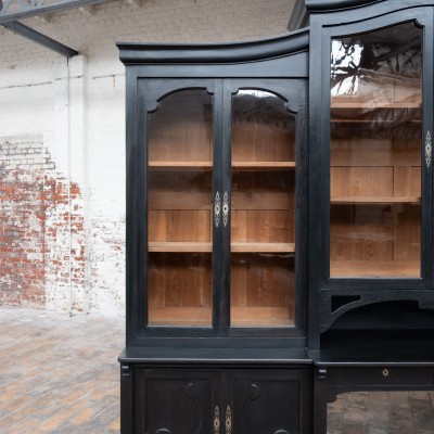 Art Nouveau Blackened Wood Bookcase, circa 1910