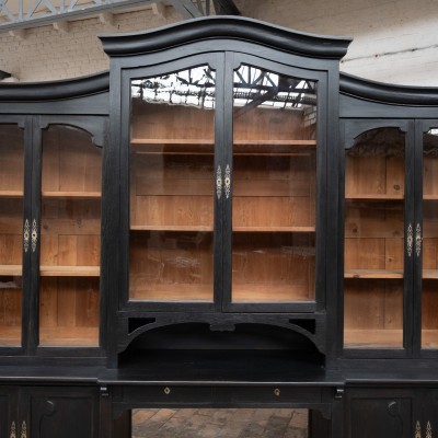 Art Nouveau Blackened Wood Bookcase, circa 1910