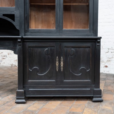 Art Nouveau Blackened Wood Bookcase, circa 1910