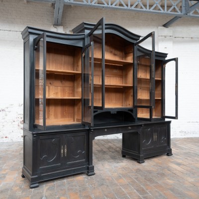 Art Nouveau Blackened Wood Bookcase, circa 1910