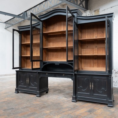 Art Nouveau Blackened Wood Bookcase, circa 1910