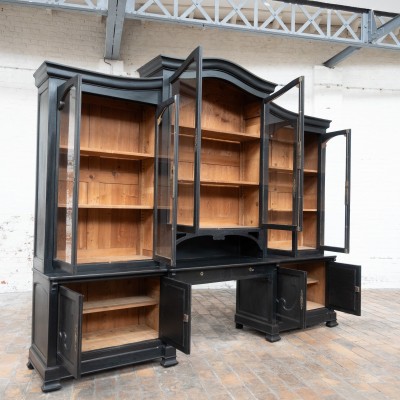 Art Nouveau Blackened Wood Bookcase, circa 1910