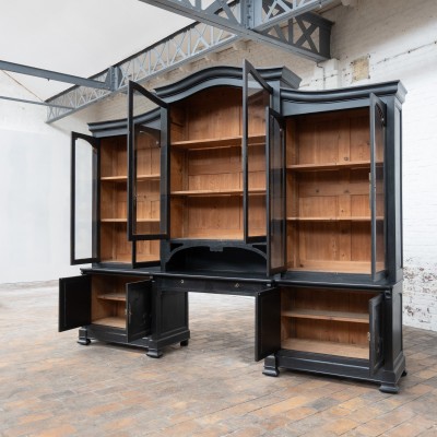 Art Nouveau Blackened Wood Bookcase, circa 1910
