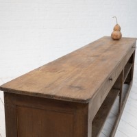 Antique Pine Counter with Two Drawers – Early 20th Century
