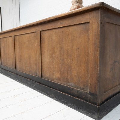 Antique Pine Counter with Two Drawers – Early 20th Century