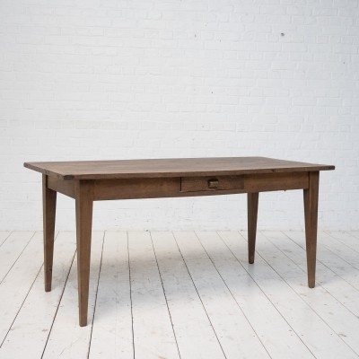 Antique French Oak Farm Table – Early 20th Century