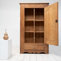 Single-Door Pitch Pine Wardrobe – Early 19th Century