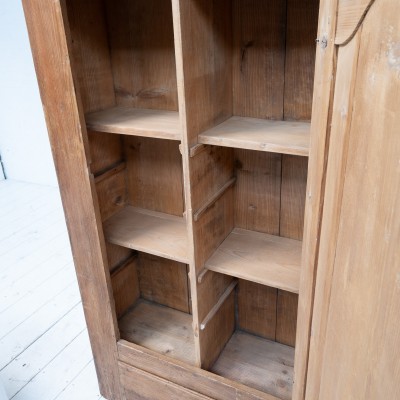 Single-Door Pitch Pine Wardrobe – Early 19th Century