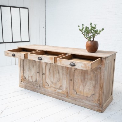 Bleached cherrywood sideboard dating from the 19th century