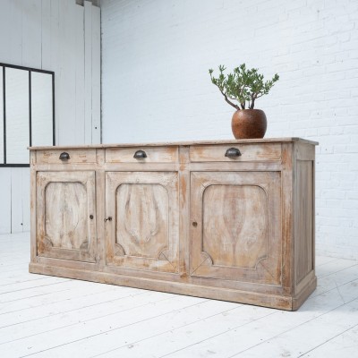 Bleached cherrywood sideboard dating from the 19th century