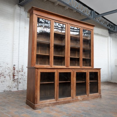 Antique Cherry Wood Drugstore Display Cabinet – Early 19th Century
