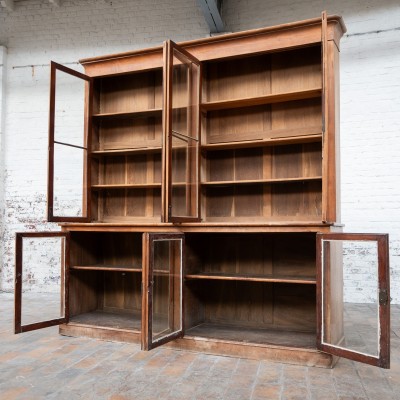 Antique Cherry Wood Drugstore Display Cabinet – Early 19th Century