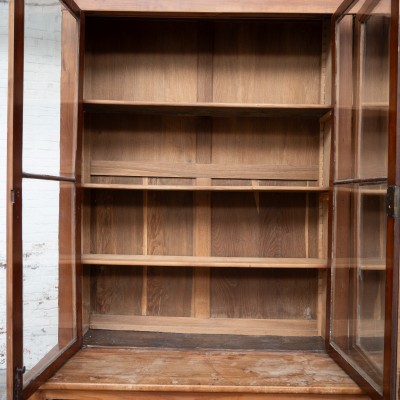 Antique Cherry Wood Drugstore Display Cabinet – Early 19th Century
