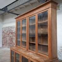 Antique Cherry Wood Drugstore Display Cabinet – Early 19th Century