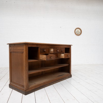 Comptoir / vitrine en chêne 1930