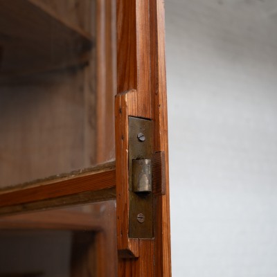 Vitrine de musée ancienne en bois - Début XXe siècle