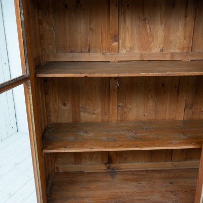 Vitrine de musée ancienne en bois - Début XXe siècle