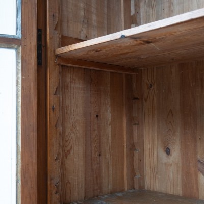 Vitrine de musée ancienne en bois - Début XXe siècle