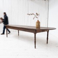 Large wooden community table, early 20th century