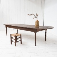 Large wooden community table, early 20th century