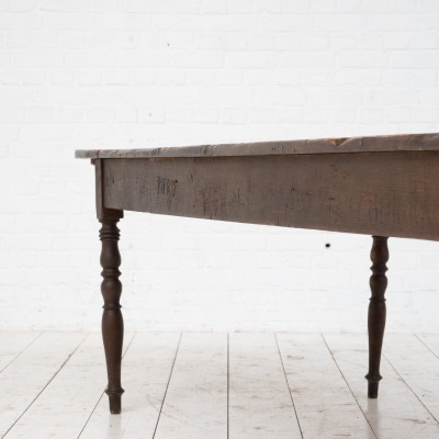 Grande table de communauté en bois, début XXème