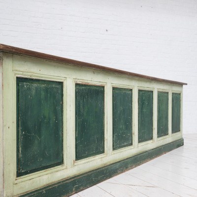 Grand comptoir de commerce en bois, Début XXème siècle