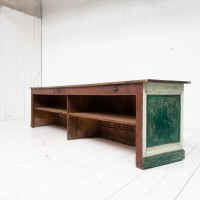 Large wooden shop counter, early 20th century