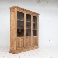 Bibliothèque en chêne 3 portes, XXème