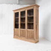 Bibliothèque en chêne 3 portes, XXème