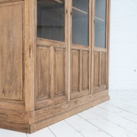 Bibliothèque en chêne 3 portes, XXème