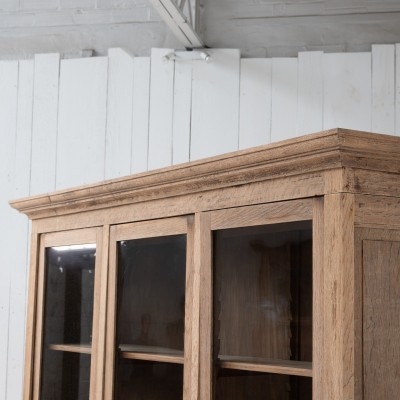 Bibliothèque en chêne 3 portes, XXème