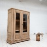 Walnut two-door display cabinet, 19th century