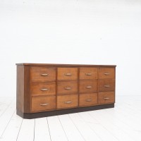 Meuble de mercerie à tirois en chêne - 1920