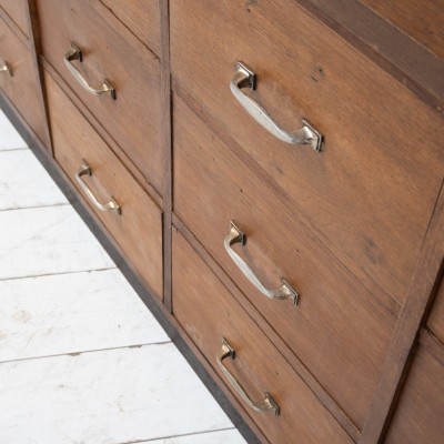 Meuble de mercerie à tirois en chêne - 1920