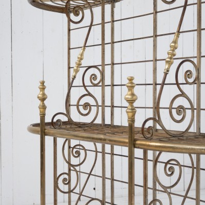 Etagère de boulangerie fer forgé et laiton - 1900