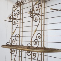 Etagère de boulangerie fer forgé et laiton - 1900