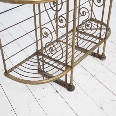 Etagère de boulangerie fer forgé et laiton - 1900