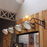 Series of 4 industrial wall lamp