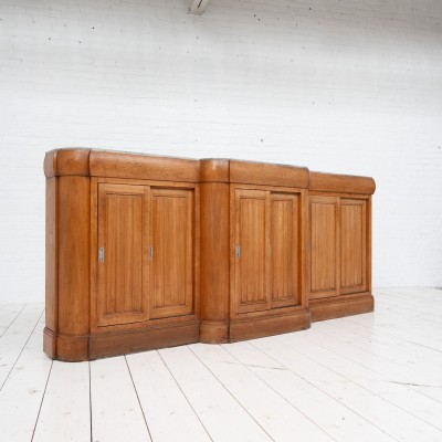 Wood and marble back bar — Art Deco — 1920.