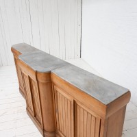 vWood and marble back bar — Art Deco — 1920.
