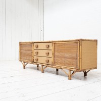 Enfilade en bambou et rotin - 1960