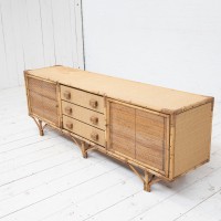 Enfilade en bambou et rotin - 1960