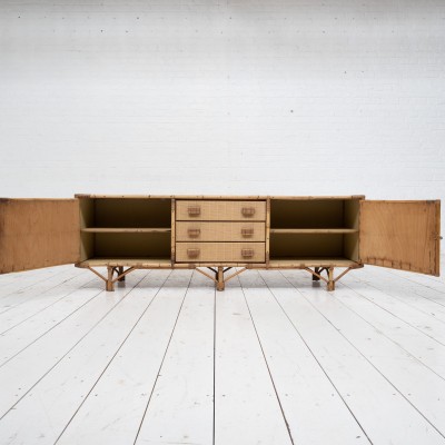 Enfilade en bambou et rotin - 1960