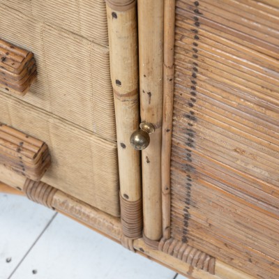 Enfilade en bambou et rotin - 1960